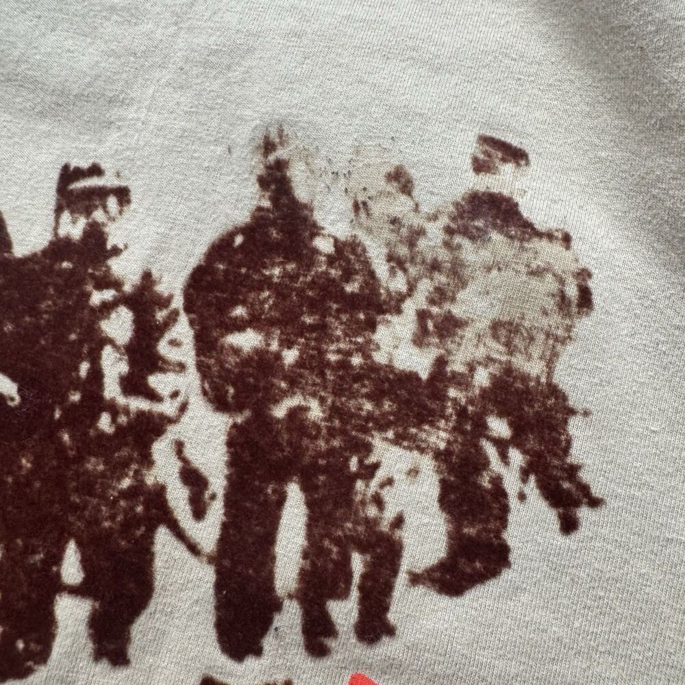 Vintage Y2K Akademiks 3XL AOP All Over Print Graphic Streetwear T-Shirt Cream - Picture 7 of 9